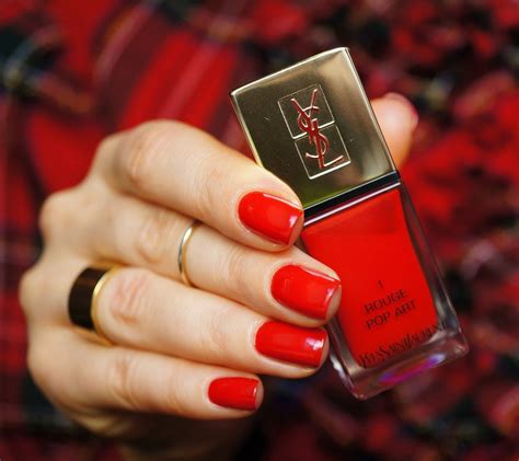 ysl la laque swatches rouge pop art|YSL Rouge N Pop Art (1) La Laque Couture Nail Lacquer Product .